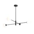 thumbnail image 3 of 4 Light Globe Mid Century Black Brass Sputnik chandelier light Fixture, 3 of 10