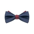 thumbnail image 1 of INSPIRAR CHIC Corbata de Pajarita Vintage de Dos Colores para el Día del Padre para Banquetes, Bodas y Más, Azul-Rojo, Talla Única, 1 of 4