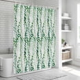 thumbnail image 6 of Green Weeping Eucalyptus Shower Curtain, Waterproof Shower Curtains for Bathroom, Spring Summer Country Leaves Washable Fabric Bathtub Curtain Set Bath Decor with 12 Hooks Standard 72"x72", 6 of 8