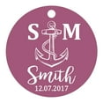 thumbnail image 1 of 100 PCS Personalized Initial with Anchor Wedding Favor Gift Paper Tags Custom Made Round Hang Tags, 1 of 1