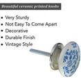 thumbnail image 6 of Perilla Home Set of 6 Ceramic Blue Shabby Knobs Decorative Printed Knobs for Home Kitchen Cabinet Hardware Cupboard Glass Door Dresser Wardrobe and Drawer Pulls, 6 of 9