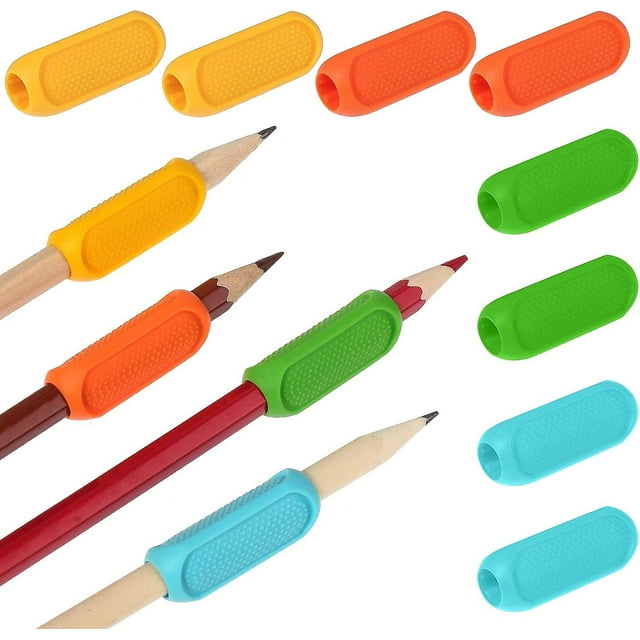 Pencil Grips, 8 Pcs Ergonomic Silicone Pencil Grips Writing Aid Grip Pen Grips Pencil Holder