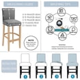 thumbnail image 4 of Bar Stool Covers Stretch Washable Removable Bar High Chair Cover Counter Stool Chair Slipcover Protector for Short Back Pub Chairs, Kitchen, Dining Room, Cafe(Light Gray,Set of 4), 4 of 7