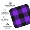 thumbnail image 4 of Kll Square Drink Coasters Set Of 4,Pu Leather Absorbent Coasters Set Decorative Coffee Cup Coasters Housewarming Gift For Home Decor-Purple Buffalo Plaid, 4 of 9