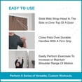 thumbnail image 3 of HomeRanger Premium Shoulder Pulley System - Original Version, Model 240 - Ergonomic Handles and Web Strap for Secure Over-The-Door or Side Attachment - Easy Set-up, Range of Motion Exercise Device, 3 of 8