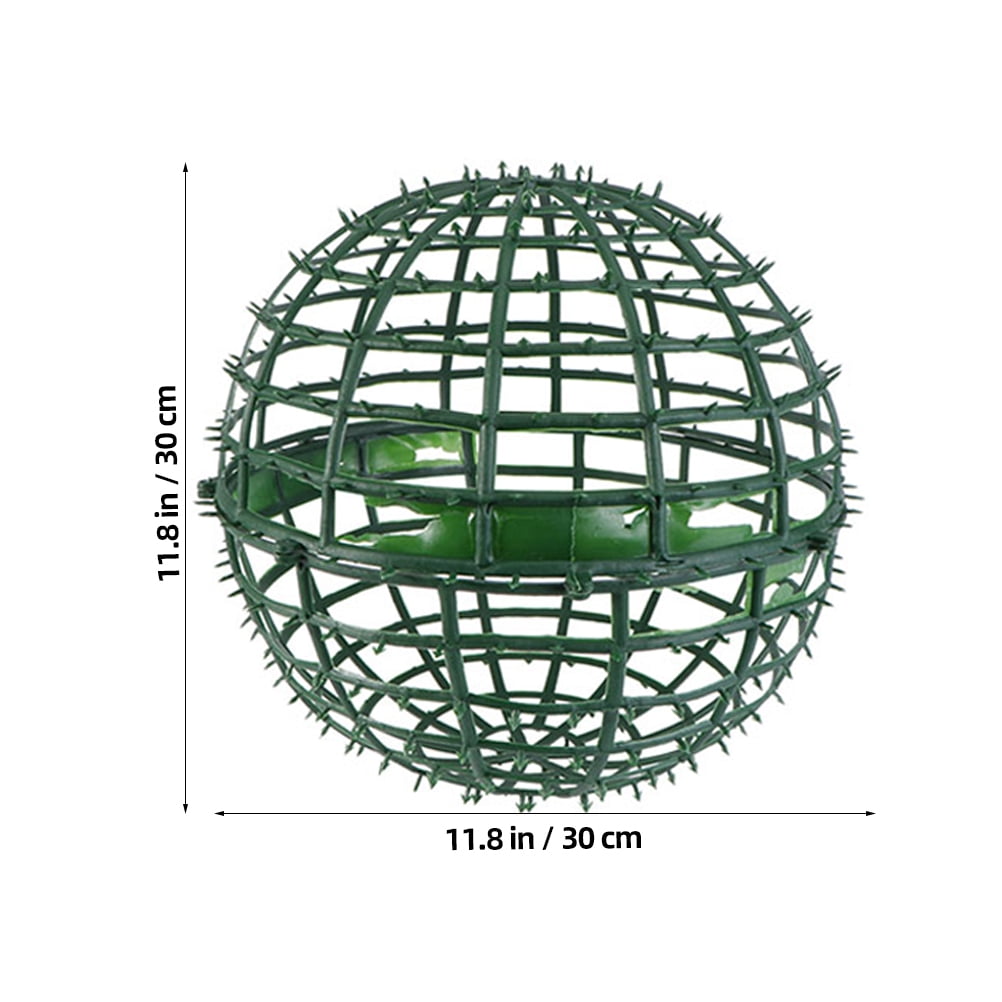 KAKOWELY 4Pcs Flower Arrangement Cage Grass Ball Shape Gardening Art Decorative Storage For Courtyard Party