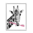 thumbnail image 4 of Stupell Industries Funny Animal Bathroom Toothbrush Animals & Insects Painting White Framed Art Print Wall Art, 4 of 5