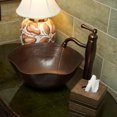 thumbnail image 5 of Novatto Andulusia TCV-005ANORB  Scalloped Edged Copper 6.5" H x 16" W x 16" L Round Top-Mount Sink 2 Piece, 5 of 6