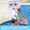 thumbnail image 6 of SWIMLINE Pool Basketball Hoop Poolside Game COOL JAM Heavy Duty With Metal Rim For Kids & Adults, Swimming Splash Hoops Games With Midsize Water Basketball, Toy For Pools, Outdoor Summer Hoops 9195M, 6 of 9