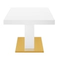 thumbnail image 3 of Dining Table, Rectangular, Wood, Metal Steel, White Gold, Modern Contemporary Urban Design, Kitchen Room Cafe Bistro Restaurant Hospitality, 3 of 10