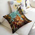 thumbnail image 5 of Cat in Santa Hatlinen throw pillowcase decoration pillowcase gifting preferred 24x24 inch cushion cover 2 sets sofa pillowcase sofa bedroom living room car, 5 of 8
