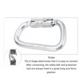 thumbnail image 4 of D Shaped Climbing Buckle, Auto Locking Climbing Clip Uniform Force Silver Alloy Steel  for Rappelling, 4 of 8
