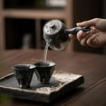 thumbnail image 3 of 160ml Retro Wabi Sabi Style Ceramic Teapot Handmade Rough Pottery Side Handle Pot Tea Maker Small Kettle Kung Fu Tea Set Gifts, 3 of 6