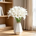 thumbnail image 5 of White Calla Lilies, Artificial Lily Flowers, 10Pcs 35cm Fake Flowers for Wedding Bouquet Home Vase Table Centerpiece Decor, 5 of 8