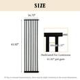 thumbnail image 3 of Lumizone Extra Tall Pet Gate 61.02" High Pressure Mounted 16.73" Wide Extension kit (9 Sizes) 1.37" Gap for Cat Dog Stairs Doorway Hallway No Drilling No Climb Auto-Close (Black, 16.73"/42.5cm), 3 of 5
