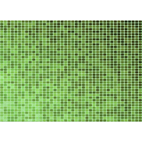 Ahgly Company Indoor Rectangle Patterned Pastel Green Area Rugs, 5' x 7'