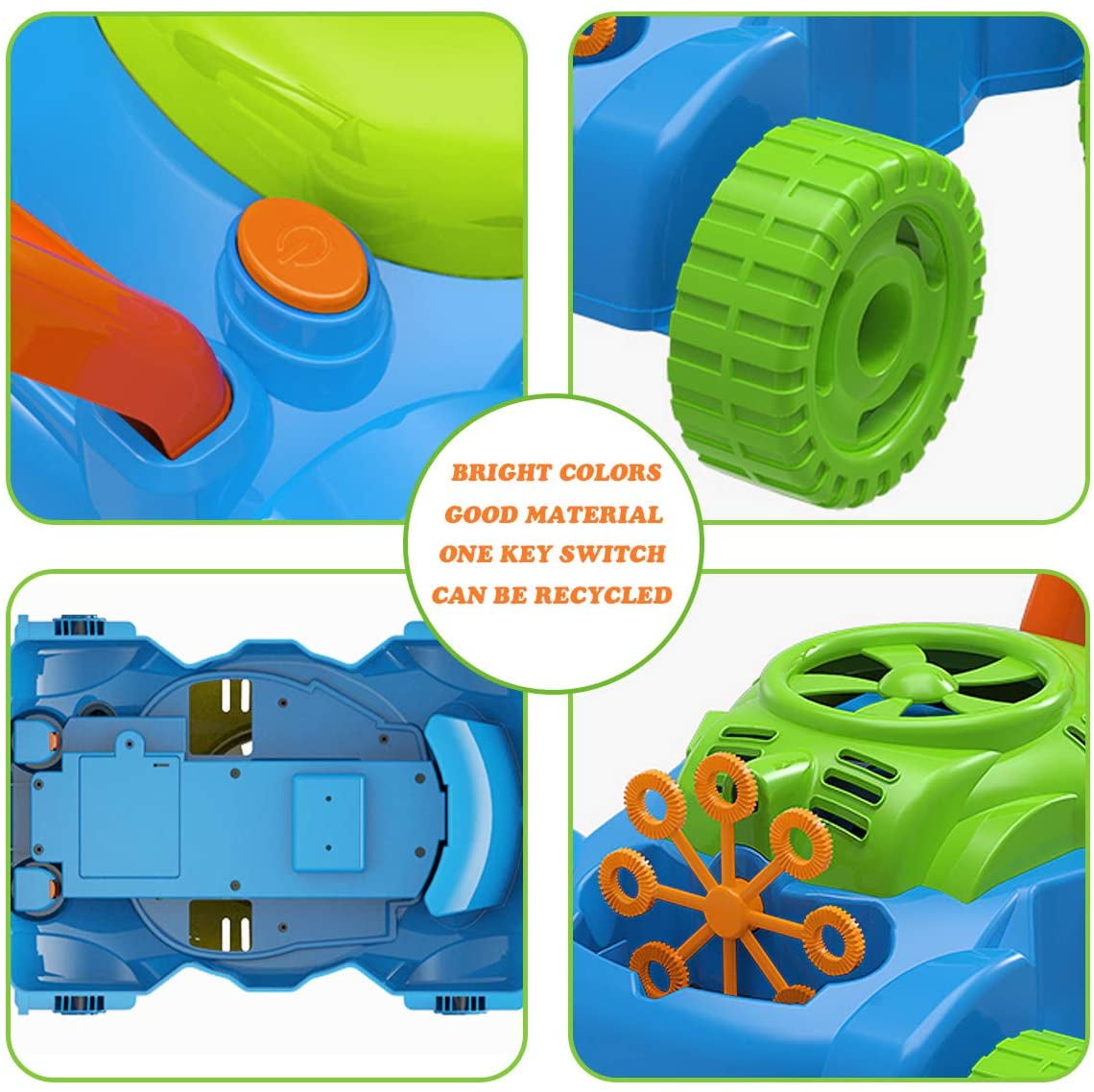 Outdoor Lydaz Bubble Mower for Toddlers Kids Bubble Blower Machine Lawn Games 