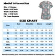thumbnail image 2 of Dwellite Christmas Scrub Tops Women Xmas Tree Print V Neck Short Sleeve Plus Size Scrubs Medical Uniform Shirts with Pockets Red 3XL, 2 of 5
