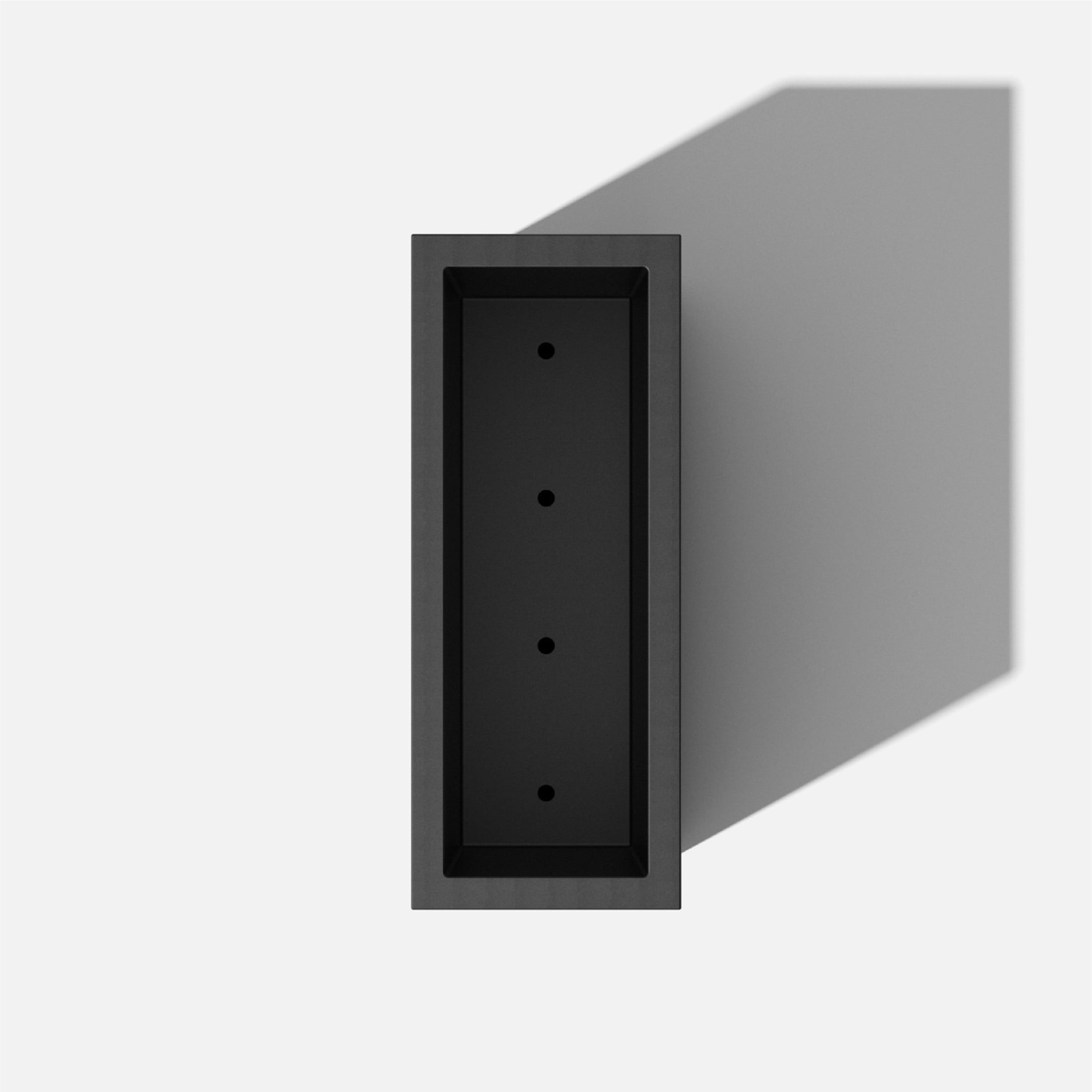 Veradek Block Series Span Short 24" Plastic Planter - Black
