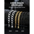 thumbnail image 5 of Bandmax 6MM Cuban Link Chain Necklace for Men Women Stainless Steel 14K Gold Plated Flat Curb Chain 26 Inches Rapper Biker Hip Hop Mens Jewelry for Birthday Gift, 5 of 9
