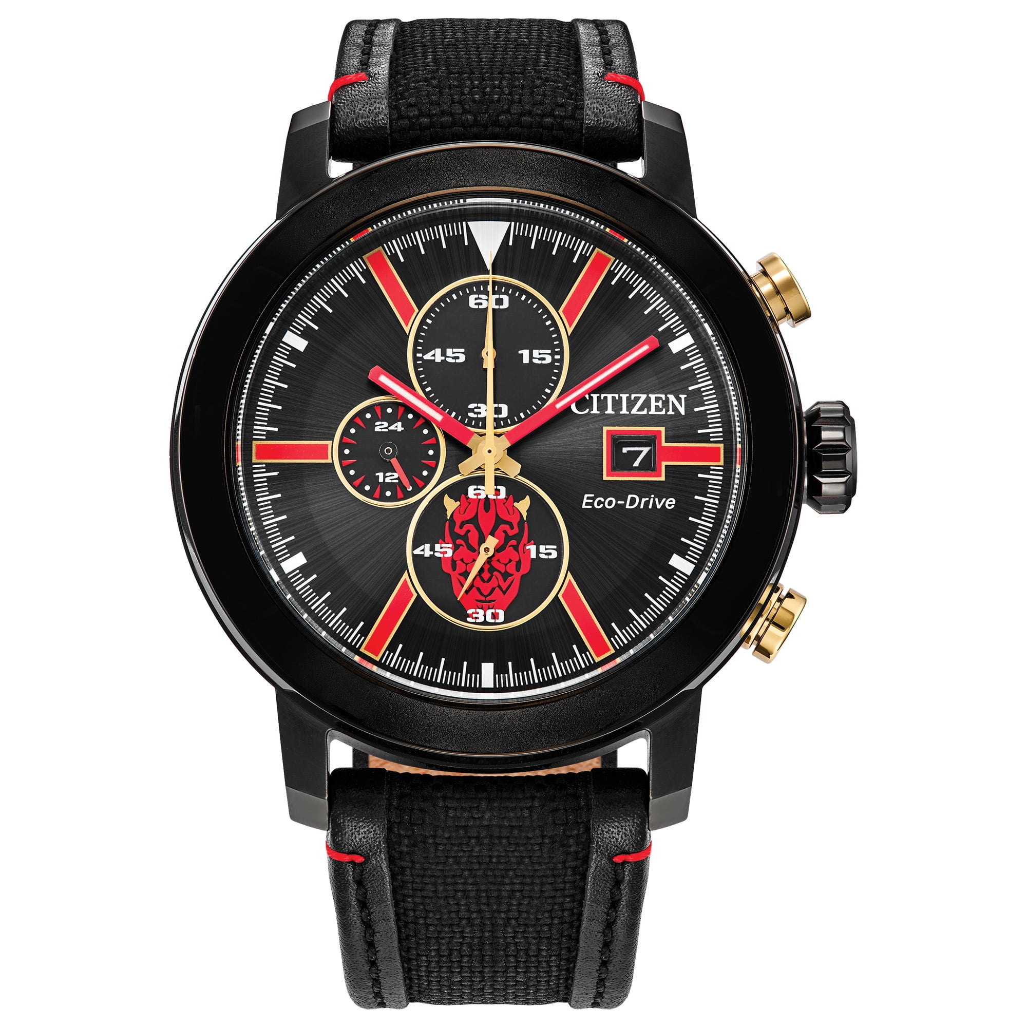 Citizen Men s Eco Drive Thor Marvel Watch Black IP Stainless Steel Luminous Markers 42mm Case BM6987 50W Walmart