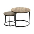 thumbnail image 5 of Smuxee Modern Wooden Round Nesting Coffee Table Set for Living Room, 5 of 8
