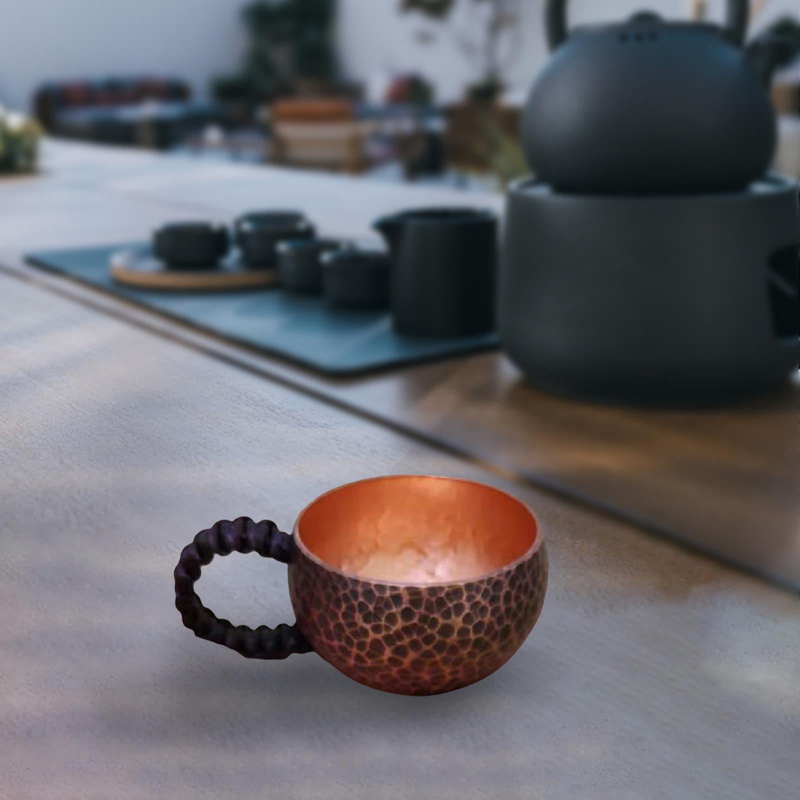 kowaku Chinese Copper Tea Cup Japanese Sake Cup s Cup Small Capacity Kung Fu Teacup Tea Mug for Espresso Party Outdoors