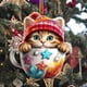 thumbnail image 5 of Uuiauoio 2024 Acrylic Christmas Pendant Ornament with Lanyard for Tree Car Home Holiday Party Decor, 5 of 8