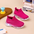 thumbnail image 3 of Toddler Light up Shoes Boys Led Sneaker Breathable Children First Walking Comfortable Athletic Casual Mesh Shoes Hot Pink Size 7 Toddler, 3 of 5
