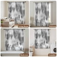 thumbnail image 5 of Grey Ombre Semi Sheer Curtains Drapes for Living Room, Bedroom, French Doors Window 108 Inches Long, Vintage Simple Abstract Gradient Mottled Rod Pocket Chiffon Curtain Drapery Voile Draperies Panel, 5 of 8