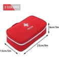 thumbnail image 2 of 2 Pieces First Aid Kit Travel Medicine Kit Empty Portable Waterproof Medical Bag (Red,White), 2 of 5