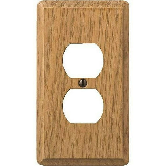 Jackson Deerfield Duplex Outlet Wall Plate #908L Oak Style - 2 Gang, Brown
