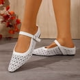 thumbnail image 6 of Purcolt Sandals for Women Breathable Hollow Out Woven Closed Pointed Toe Wedge Heeled Slippers Summer Soft Slip-on Ankle Strap Sandals, 6 of 9