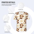 thumbnail image 4 of Daiia Sloth Yoga Mens Baseball Jersey Button Down Shirts Short Sleeve Sports Uniforms-Small, 4 of 9