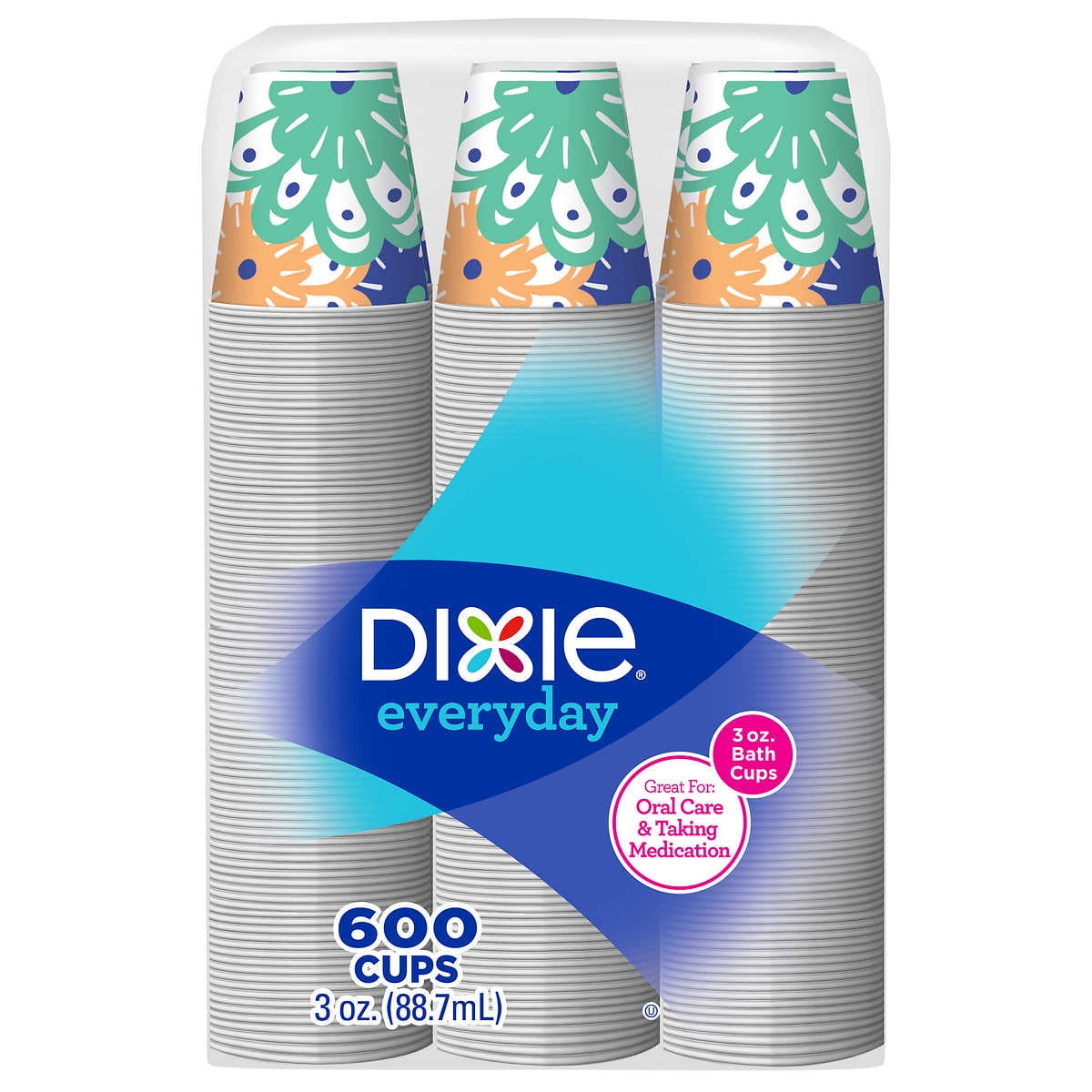 600 Count 3 oz Dixie Everyday Disposable Bath Paper Cold Beverage Cups 