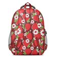 thumbnail image 3 of Red Strawberry Plants Fruit Backpack for School,Cute School Bag,Schoolbag with Adjustable Shoulder Straps & Padded Back,16.9 Inch, 3 of 5