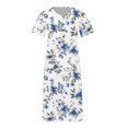 thumbnail image 4 of Robe Décontractée pour Femmes pour l'Été, Imprimé Vintage, Robe T-Shirt à Manches Courtes, Ample, Midi de Plage, Robe d'Été avec Poches, 4 of 5