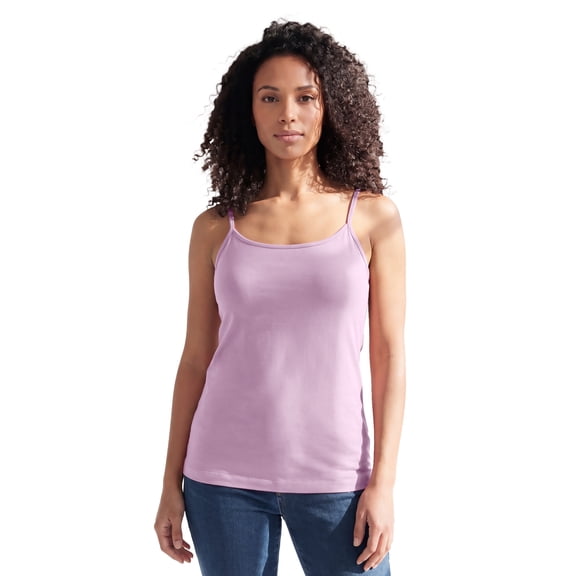 Roaman's Women's Plus Size Adjustable Strap Cami With Built-In Shelf Bra