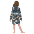 thumbnail image 7 of FORMRS Niños Bathrobe Unisex Hooded Robe Soft Plush Pajamas Sleepwear, Size 2-3T, Green Mountains, 7 of 7