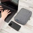 thumbnail image 6 of PAVILIA Travel Cord Organizer Case, Electronics Organizer Bag, Gray, 6 of 7