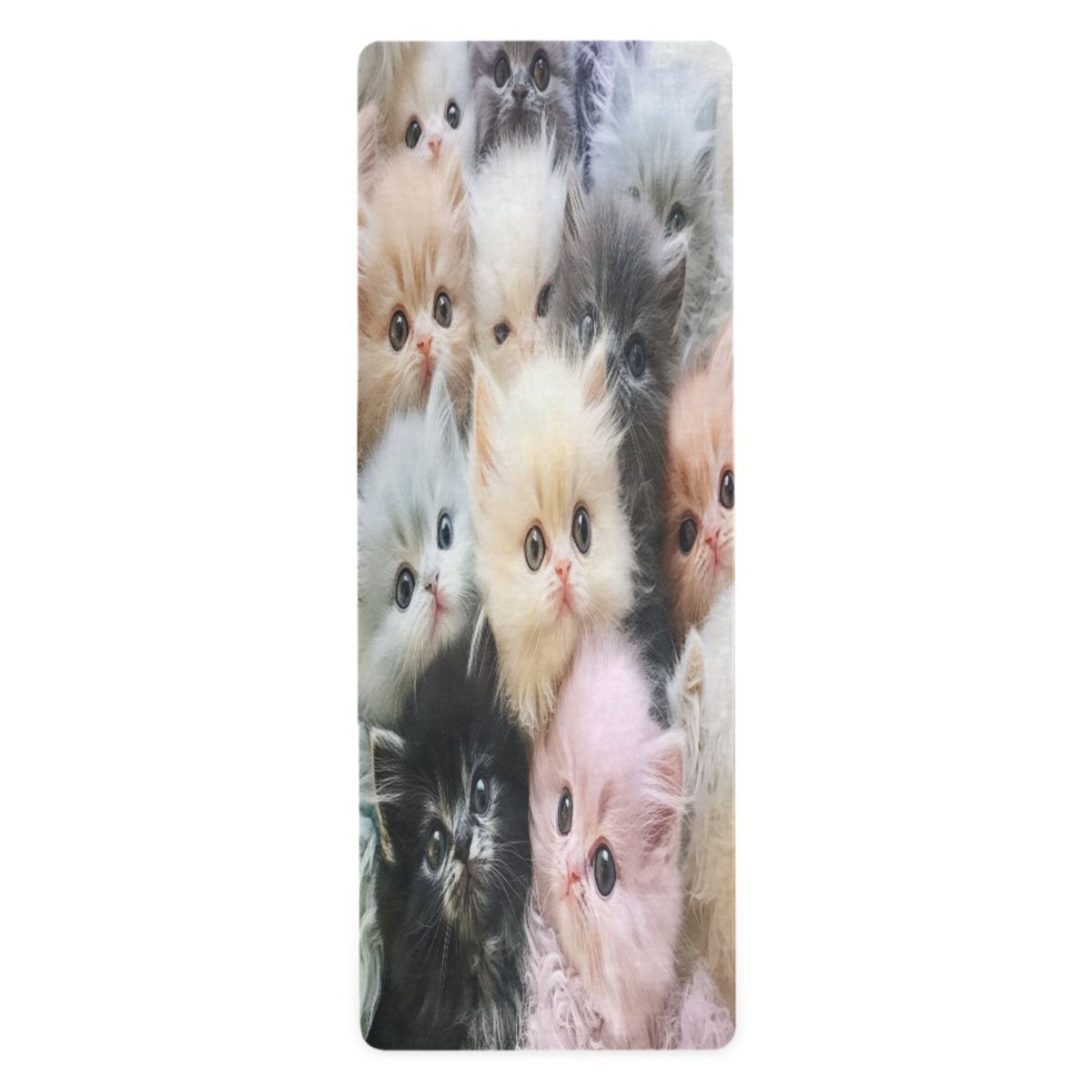 BZSMCE Yoga Mat Women Fitness Mat Kittens’ Whimsical Wonderland Pattern