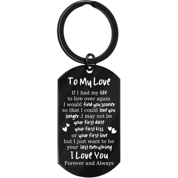 Soulmate Gifts for Boyfriend To My Love Keychain Birthday Christmas Romantic Valentines Day Anniversary I Love You Gifts for Him Boyfriend Husband Men Women Girlfriend Wife Fiance Soulmate
