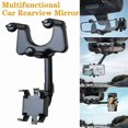 thumbnail image 3 of Car Rearview Mirror Mobile Phone Holder 360 Rotation Universal Adjustable Car Phone Holder Direction Display, 3 of 4