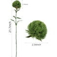 thumbnail image 3 of 4Pcs Fake Dianthus Artificial Greenery Stem Realistic Green Tricks for Home Kitchen Wedding Courtyard Decoration (Dark Green), 3 of 5
