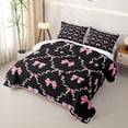 thumbnail image 3 of Erosebridal Pink Bowknot Ribbon Twin Quilt Set For Kids,Cute Coquette Bowtie Girls Twin Coverlet Set,2pcs, 3 of 7
