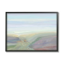 Soft Aerial View Nature Scenery Abstract Graphic Art Black Framed Art Print Wall Art