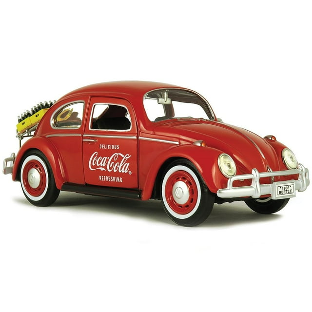 Coche fundido a presión Coca-Cola 1967 Volkswagen Beetle a escala 1/24
