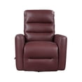 thumbnail image 4 of OakvillePark Crestshire Faux Leather Swivel Glider Reclining Chair, Red, 4 of 15