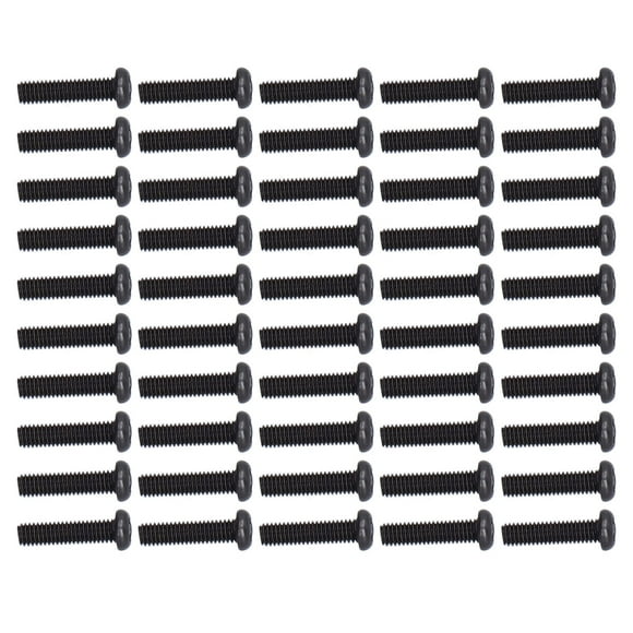 Pan Machine Bolts Fastener,50pcs DIN 7985 Steel Screws Pan Machine Screws Luxury Finish
