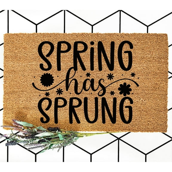 Doormat Spring Has Sprung Welcome Mat Home Decor First Home New House (18" x 30") #5691